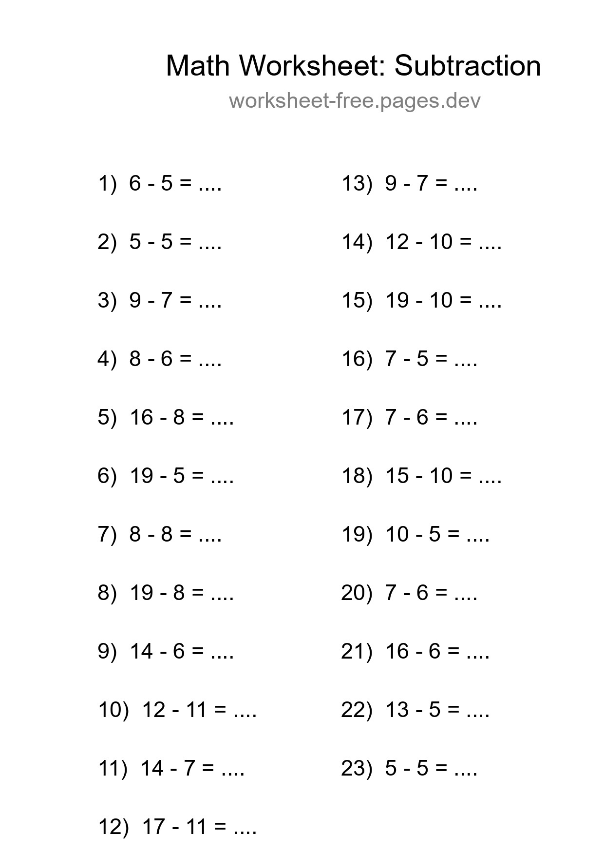 Free 23 Subtraction Math Worksheet For Grade 2 With Answers - Part 48